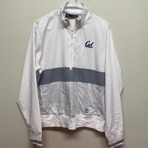 UC Berkeley Cal Bears Womens Size XL Under Armour Quarter Zip Jacket White 60